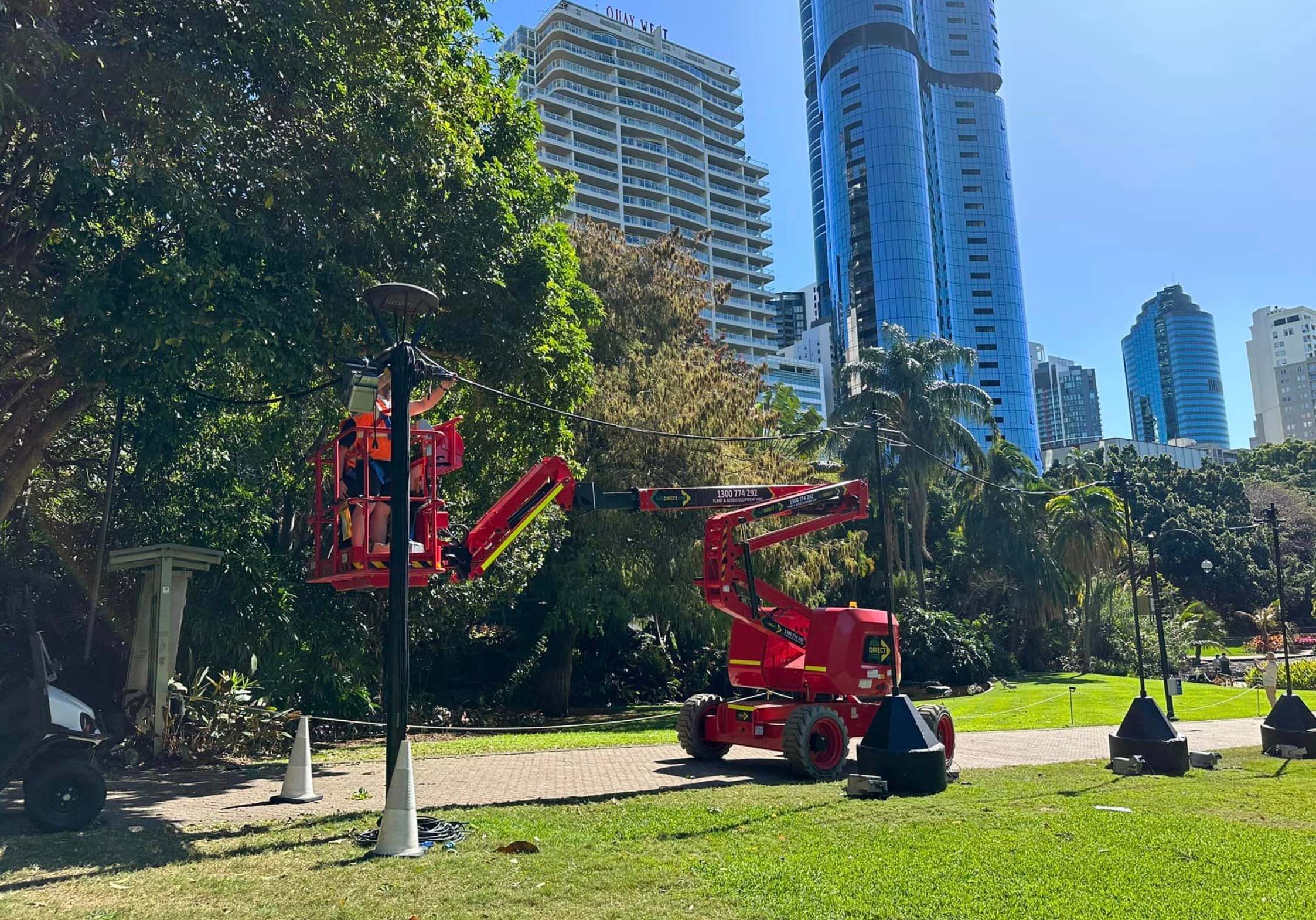 Safety during large-scale decoration installations